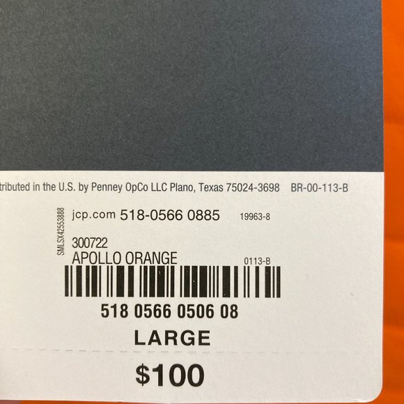 St. John's Bay, Water Resistant Lightweight Puffer Jacket, Apollo Orange, L, NWT - Picture 7 of 7